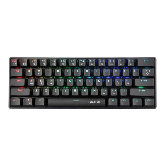 Bajeal - K101 60% Wired RGB Gaming Keyboard - Black