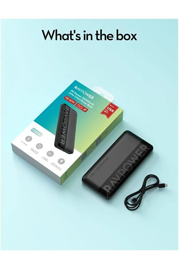 RavPower RP-PB1228 - 10000MAH 20W 1A 1C with LED display