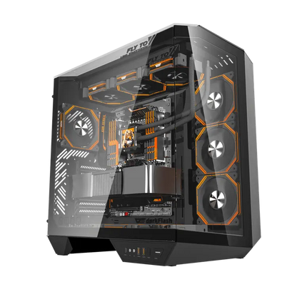 DarkFlash DY470 ATX PC Case, BLACK