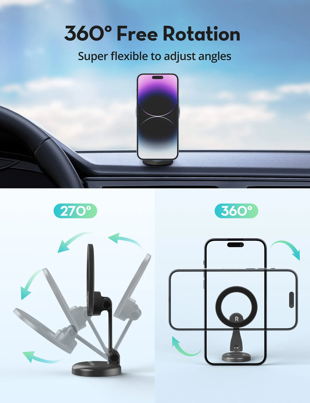 RavPower RP-SH1003 - Car Phone Mount Ultra Strong Magnetic