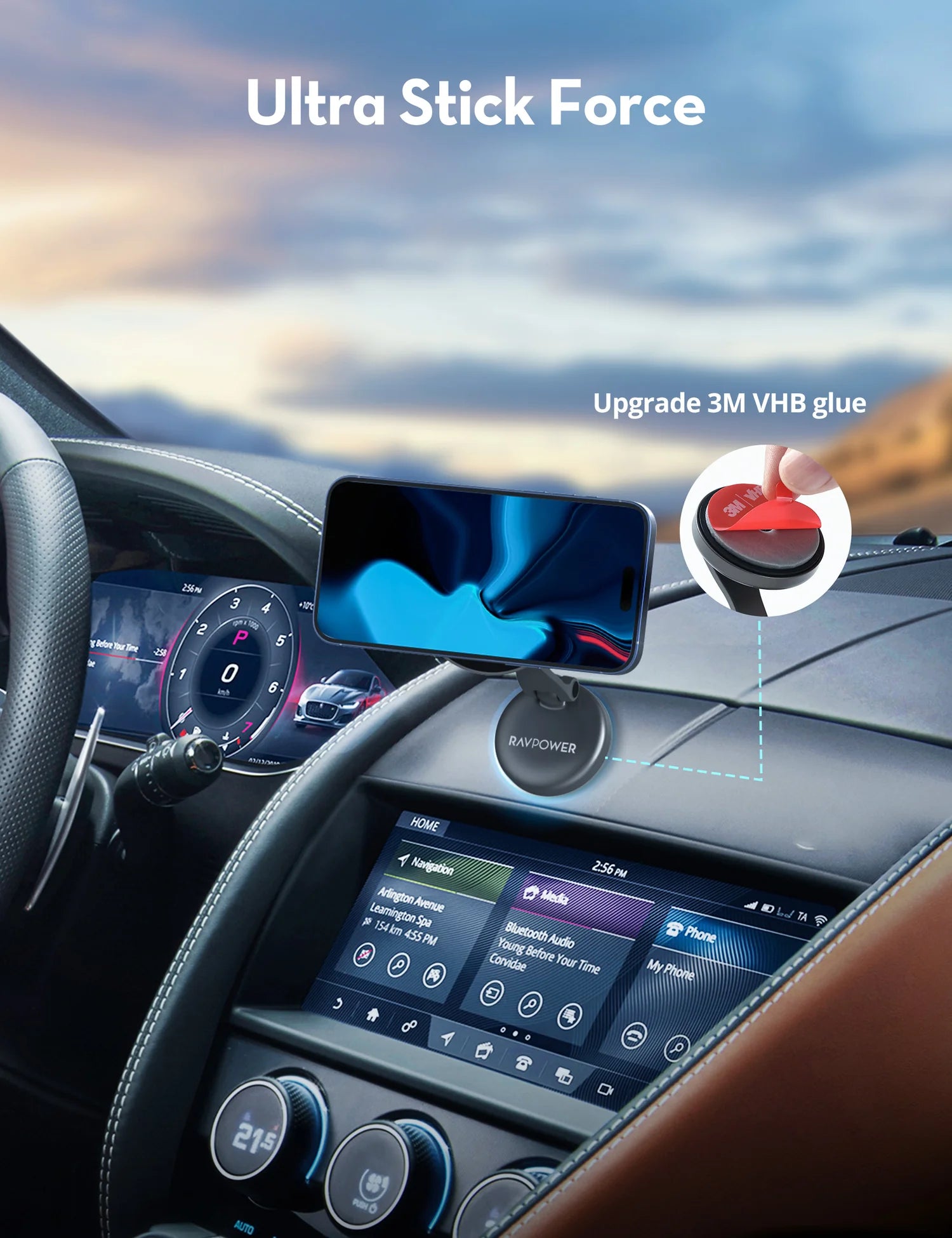 RavPower RP-SH1003 - Car Phone Mount Ultra Strong Magnetic