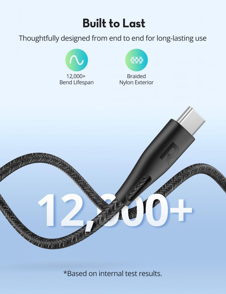 RavPower RP-CB1031 - Nylon Braided 60W C to C 2M