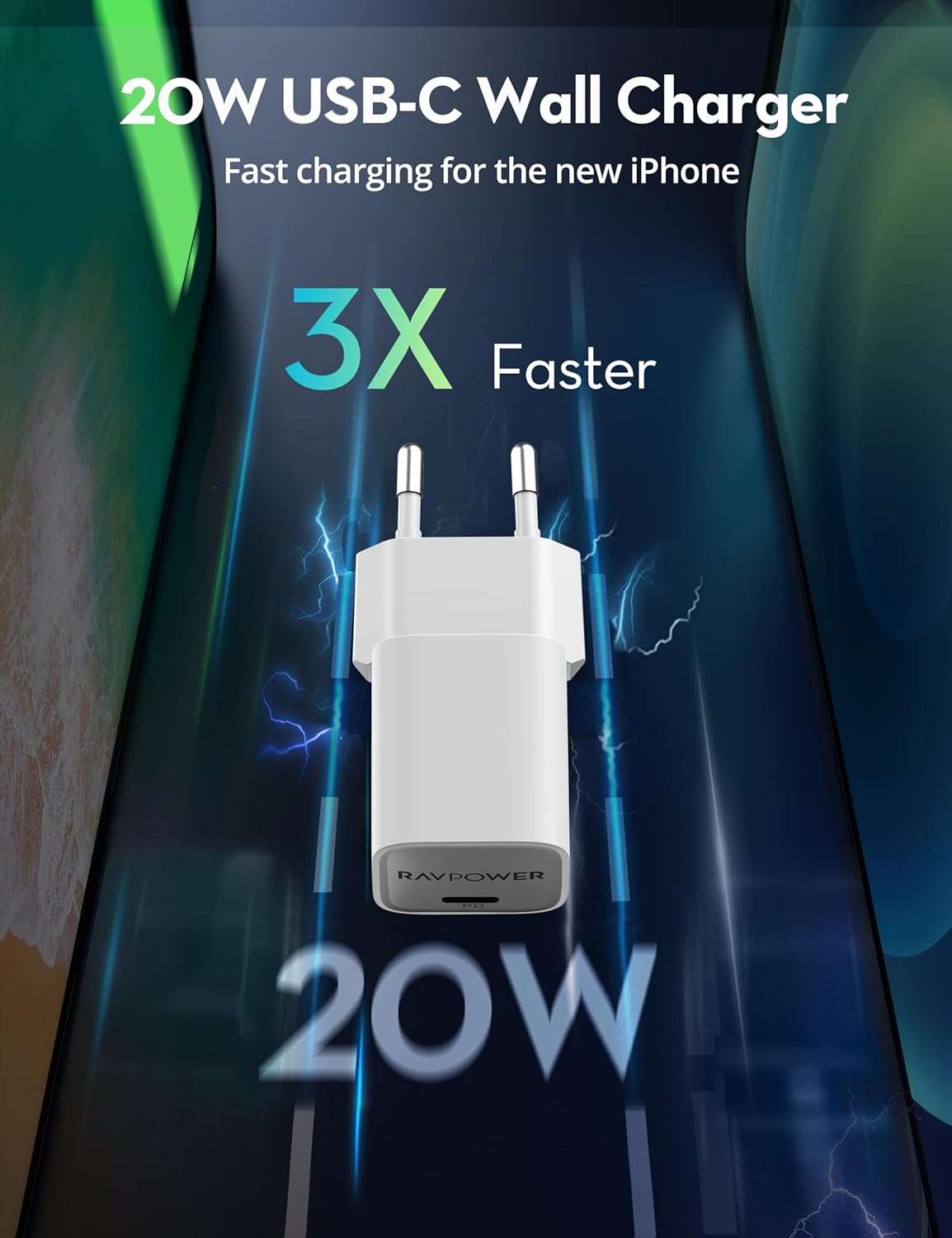 RavPower RP-PC1055 - PD20W 1C Ultra Small Size White