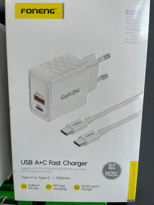 Foneng - C to C Fast Charger 20W