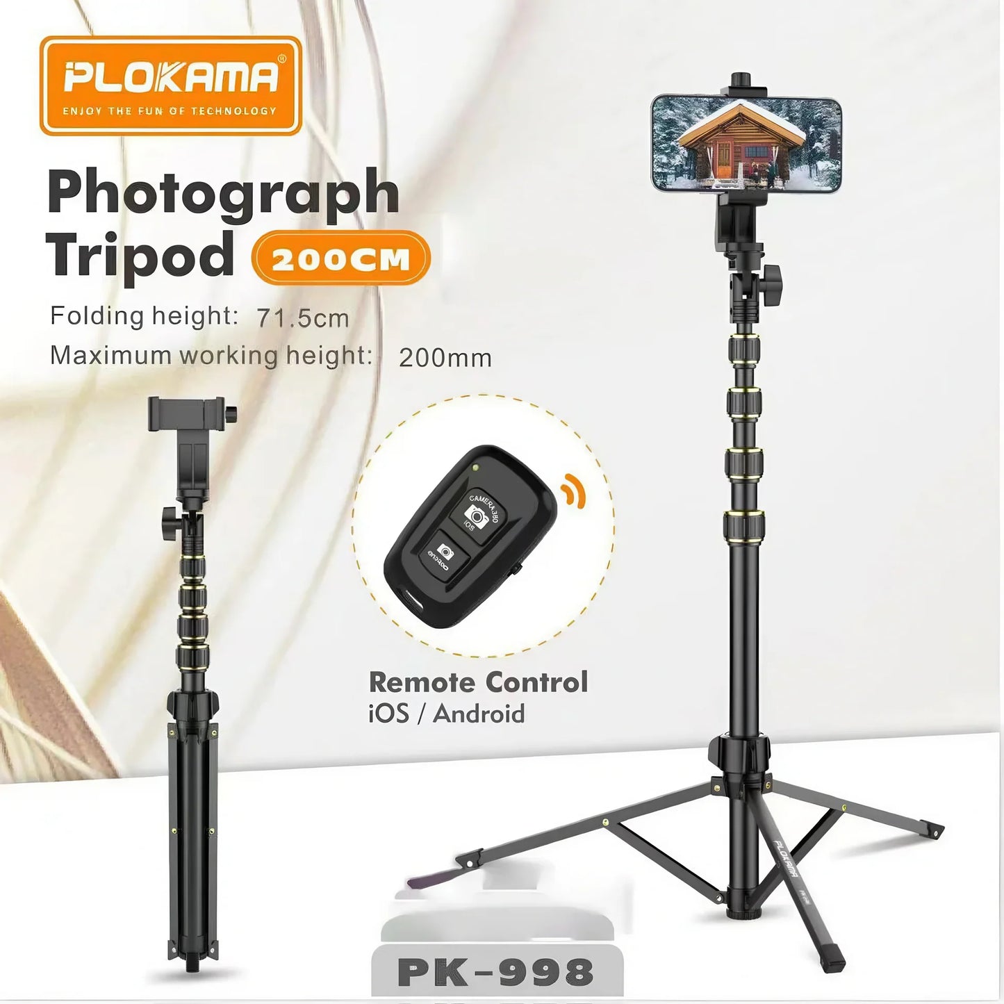 Plokama Photography Tripods 200CM