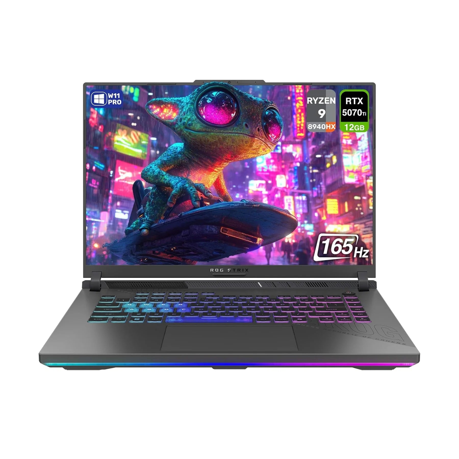 Asus ROG Strix G16 G614PP-WH94 (AMD Ryzen 9 8940HX, 16GB/1TB, 16-inch 165Hz, RTX5070, Windows 11)