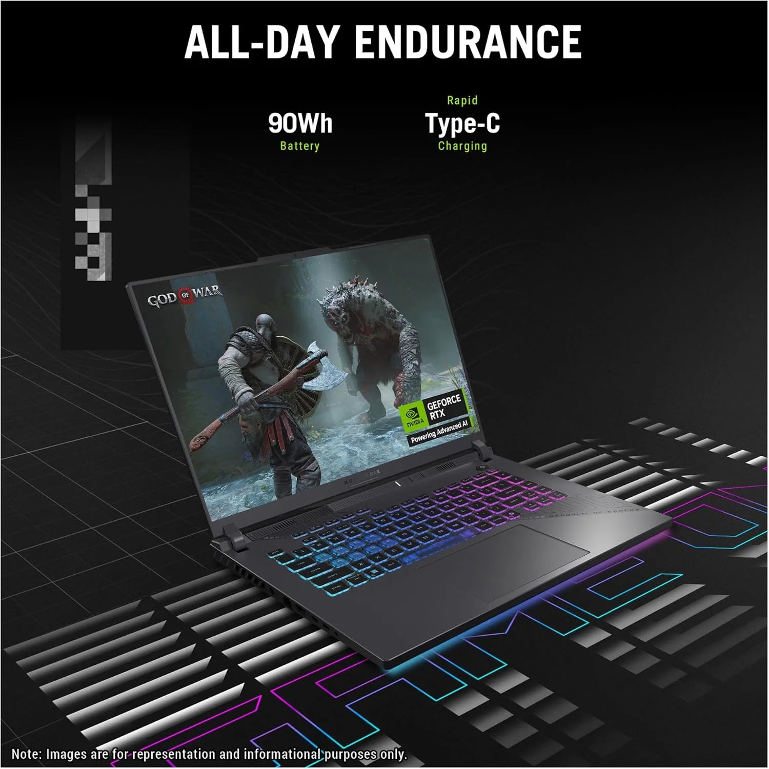 Asus ROG Strix G16 G614PP-WH94 (AMD Ryzen 9 8940HX, 16GB/1TB, 16-inch 165Hz, RTX5070, Windows 11)