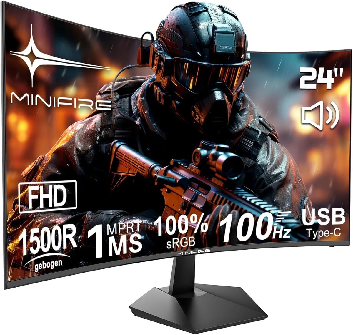 MINIFIRE MF24C1 CURVED 24″ MONITOR