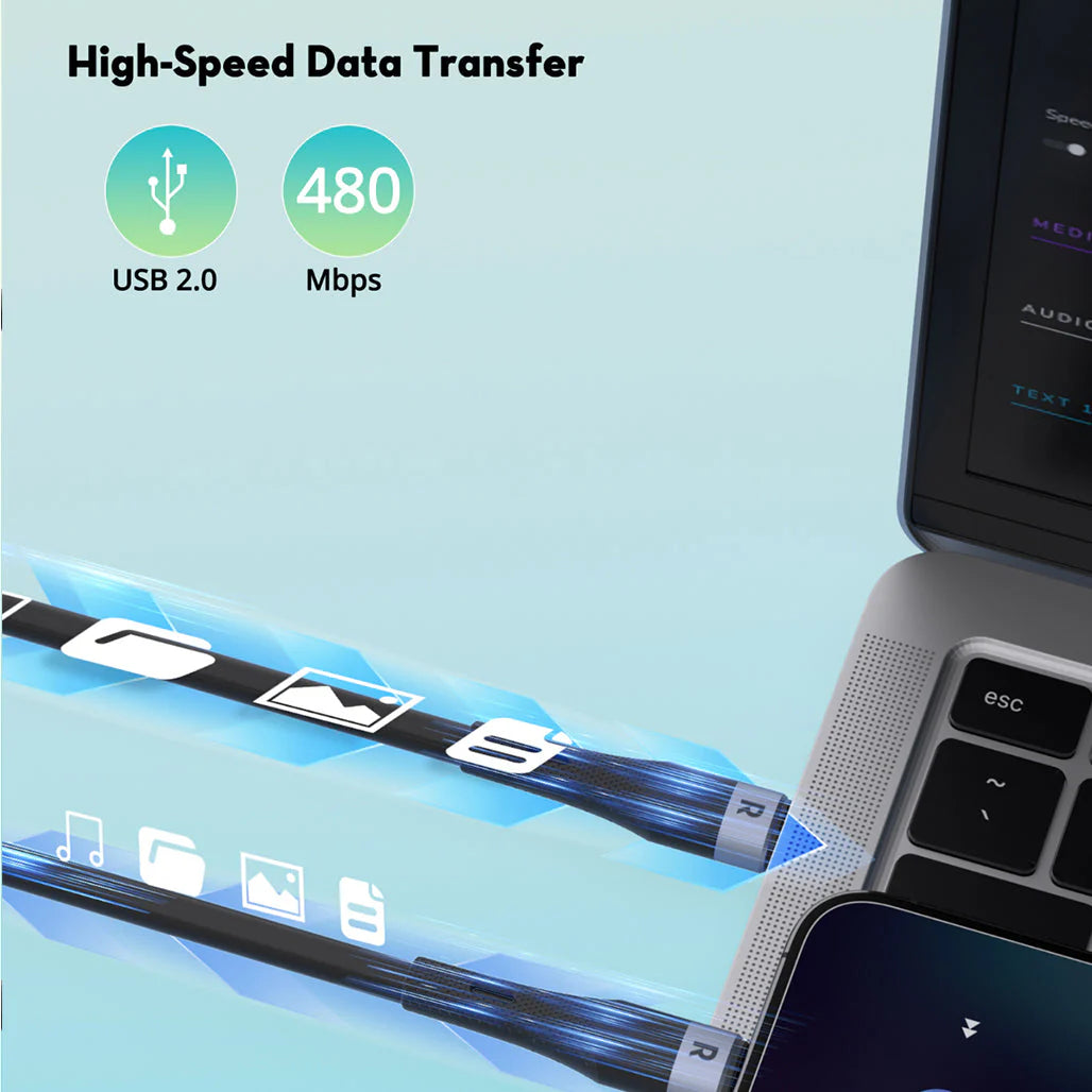 RavPower RP-CB1038 - Liquid Silicon 1M C-C Black