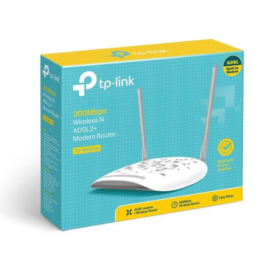 Tp-Link - 300Mbps Wireless N ADSL2+ Modem Router