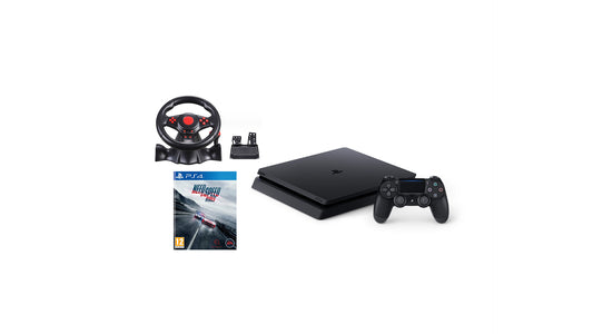 PS4 Slim 512GB + Steering Wheel Combo + Need For Speed Rivals